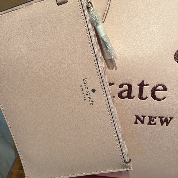 Kate Spade Blush Pink Tote with Pouch - Picture 5 of 12